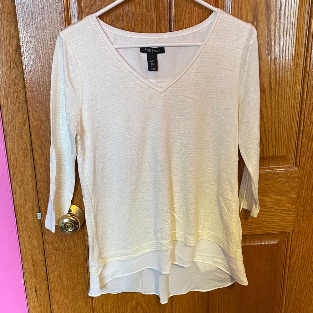 White House Black Market Layered Long Sleeve Top